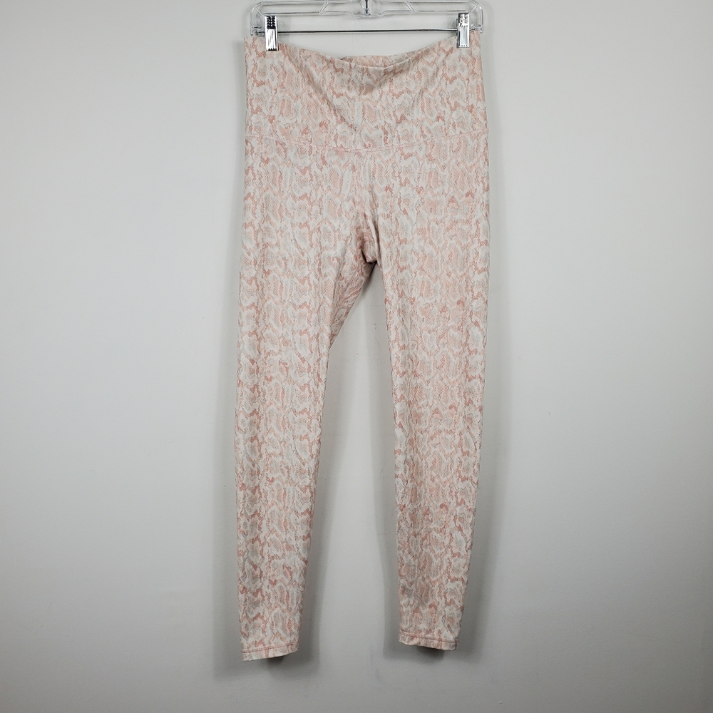 Old Navy Powersoft High Waisted Abstract Reptile Print Leggings Womens Size L